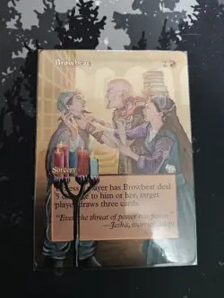 Browbeat Judgment Hand Painted Altered Art Authentic MTG Card - Image 1