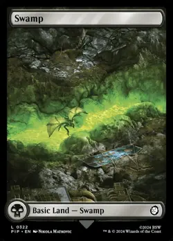 1 x Swamp (0322) - Foil - Universes Beyond: Fallout - NM-Mint - MTG - Image 1