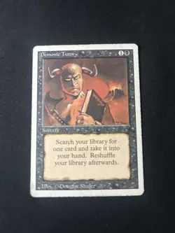 MTG Magic the Gathering Rare Sorcery Demonic Tutor Revised Edition - Image 1
