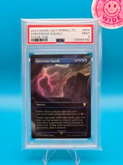 PSA 9 - 2023 MAGIC THE GATHERING LTC, 504 SORCEROUS SQUALL SCENE-FOIL - Image 1