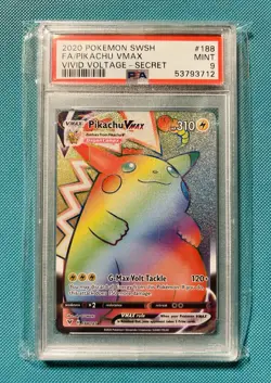 Pokemon Pikachu VMAX (Secret) 188/185 Swsh04: Vivid Voltage Holo. BGS. CGC. PSA - Image 1