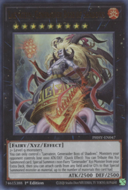 Yugioh! Laevatein, Generaider Boss of Shadows - PHHY-EN047 - Ultra Rare - 1st Ed - Image 1