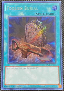 Yugioh! - Foolish Burial (Secret Rare) - RA02-EN049 - Secret Ra - 25'TH - NM/M - Image 1