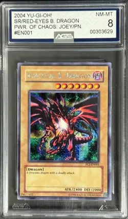 2004 Yu-Gi-Oh! SR/Red-Eyes Blue Dragon Pwr. of Chaos: Joey/PN. AGS 8 - Image 1