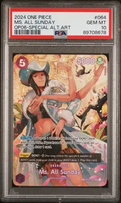 ONE PIECE MS. ALL SUNDAY 2024 OP06-WINGS OF THE CAPTAIN #064 PSA 10 - Image 1