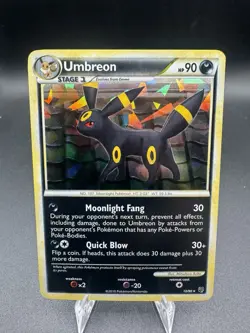 Pokemon Umbreon Holo Card 10/90 Undaunted Cracked Ice Holo Rare LP/NM - Image 1