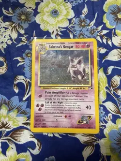Damaged Pokemon Sabrina's Gengar 14/132 Gym Challenge Holo Rare Card English - Image 1