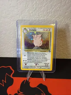 Pokemon TCG Clefable Holo Unlimited Rare Card Jungle Base Set 1/64 - Image 1