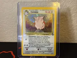 Pokemon TCG Clefable Holo Unlimited Rare Card Jungle Base Set 1/64 - Image 2