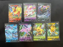 Lot Of 7 Chinese Pokemon Gem Pack Vol 2 Eeveelution V Cards - Image 1