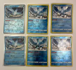 POKEMON TCG ARTICUNO Card Lot Of 6 Holo Rare Reverse Holo POKEMON GO - Image 1