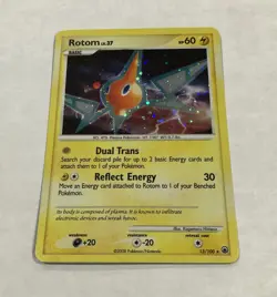 Pokemon ROTOM Card 13/100 Holo Rare LP Majestic Dawn Light Play TCG - Image 2