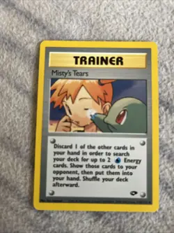 Pokemon TCG NM Misty's Tears Trainer Rare Card 118/132 Gym Challenge 2000 NM MT - Image 1