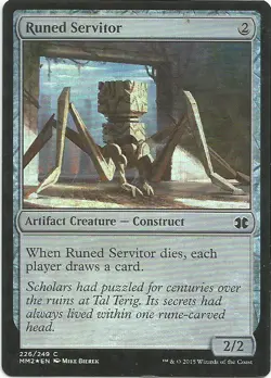 1x Foil - Runed Servitor - Magic the Gathering MTG Modern Masters 2015 - Image 1