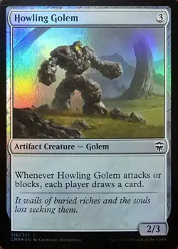 X 1 Howling Golem FOIL NM-M CMR 316 MTG Magic The Gathering - Image 1