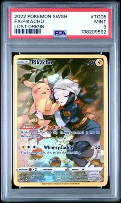 PSA MINT 9 - Pikachu #TG05 - Pokemon Swsh11: Lost Origin Trainer Gallery Holo - Image 1