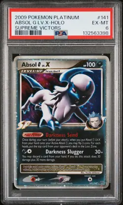 2009 POKEMON PLATINUM SUPREME VICTORS #141 ABSOL G LV.X-HOLO PSA 6 - Image 1