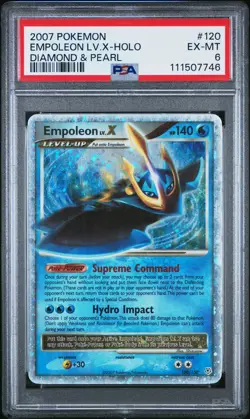 POKEMON DIAMOND & PEARL EMPOLEON LV X #120 ULTRA RARE PSA 6 EX #111507746 - Image 1