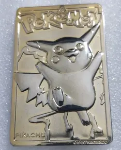 1999 Nintendo Mouse Pokemon 23k Gold Plated Pikachu Raichu Thunder Stone No Box - Image 1