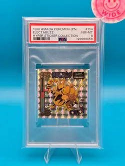 PSA 8 - 1998 AMADA POKEMON JAPANESE HYPER STICKER COLLECTION 154 ELECTABUZZ - Image 1