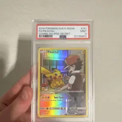 Pokemon Pikachu 241/236 Sm-Cosmic Eclipse Secret Rare Holo Full Art PSA 9 - Image 1