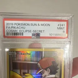 Pokemon Pikachu 241/236 Sm-Cosmic Eclipse Secret Rare Holo Full Art PSA 9 - Image 3