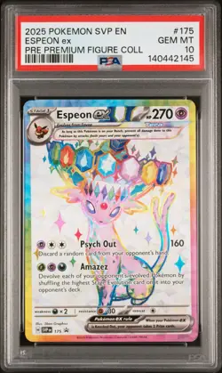 2025 POKEMON SVP EN-SV BLACK STAR PROMO #175 ESPEON EX PSA 10 - Image 1