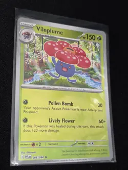 Pokemon Singles Reverse Vileplume Holo Rare ME02: Phantasmal Flames 003/094 - Image 1