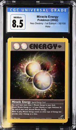 Pokemon Miracle Energy 16/105 Neo Destiny Holo CGC 8.5 - Image 1