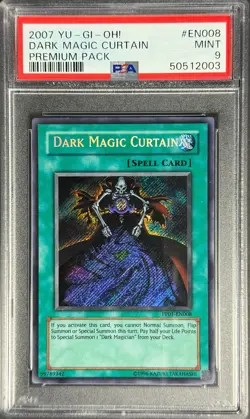 2007 YU-GI-OH! DARK MAGIC CURTAIN PREMIUM PACK #EN008 PSA 9 - Image 1