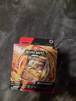 Pokemon TCG Ninetales ex Deluxe Battle Deck 60 Cards Playmat Deck Box Coin Foil - Image 1