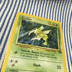 POKEMON SCYTHER #10/64 - HOLO RARE - JUNGLE SET - 70HP - 1999 TCG CARD - Image 1
