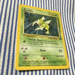 POKEMON SCYTHER #10/64 - HOLO RARE - JUNGLE SET - 70HP - 1999 TCG CARD - Image 2