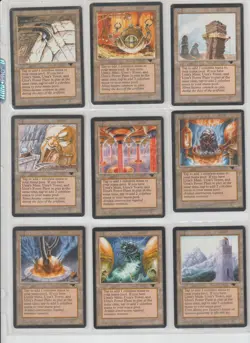 MAGIC THE GATHERING 13 LAND CARDS ANTIQUITIES EDITION NEAR MINT/LIGHTLY PLAYED - Image 1