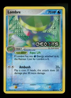 Lombre 33/107 EX Deoxys 2005 Reverse Holo Pokemon Card TCG - Image 1
