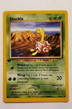 Shuckle 72/111 -1st Edition- Neo Genesis Pokemon Card. - Image 1