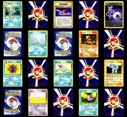 Pokemon 1999 Vintage Base Set 10 Card Lot Old Back 1st Edition ALL NEAR MINT - Image 1