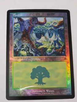 MTG - Forest FOIL Retro Frame - Dominaria Remastered DMR - Image 1