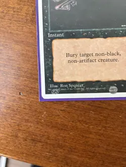 Terror MTG Core Set 4th Edition Ink Blotch Misprint Magic The Gathering - Image 3