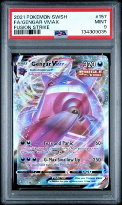 Pokemon Gengar Vmax Fusion Strike 157/264 PSA 9 Mint - Image 1
