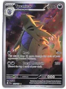 Tyranitar 222/193 Illustration Rare Paldea Evolved Pokemon - Image 1