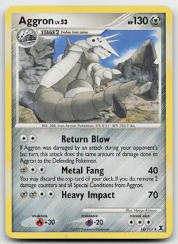 Pokemon tcg Rising Rivals #14/111 Aggron Lightly played - Image 1