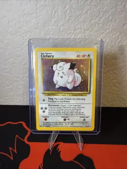 Pokemon TCG Clefairy 5/102 Holo Rare Unlimited Base Set HP/MP (1999) - Image 1