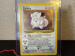 Pokemon TCG Clefairy 5/102 Holo Rare Unlimited Base Set HP/MP (1999) - Image 2