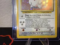 Pokemon TCG Clefairy 5/102 Holo Rare Unlimited Base Set HP/MP (1999) - Image 5