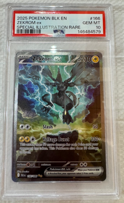 Zekrom ex Special Illustration Rare 166/086 PSA 10 - 2025 Pokemon Black Bolt - Image 1