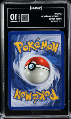 POKEMON 1999 RAICHU FOSSIL - 1ST EDITION #29/62 TAG 10 POP 1!!! - Image 2