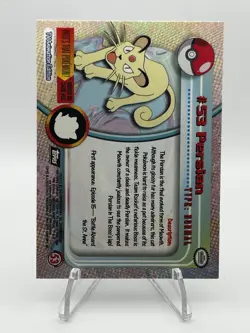 2000 Topps Chrome Pokemon Series 1 Persian #53 Holo Foil NM - Image 2