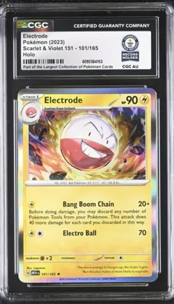 GUINNESS WORLD RECORD 1 OF 1 Electrode Pokemon (2023) Scarlet & Violet 151 Holo - Image 1