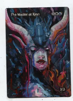 The Master of Keys FOIL Altered Art Mtg Hand Painted Card Commander - Image 1
